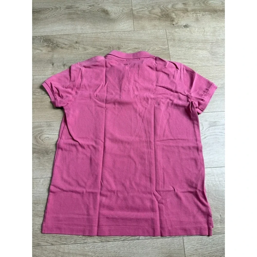 EUC Womens Ralph Lauren Classic Fit pink short sleeve polo vintage cotton size M